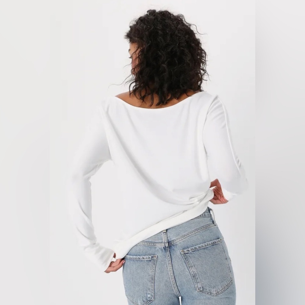 Project Social T Travis White Long Sleeve Sweater Top. Size Small. - Picture 4 of 8